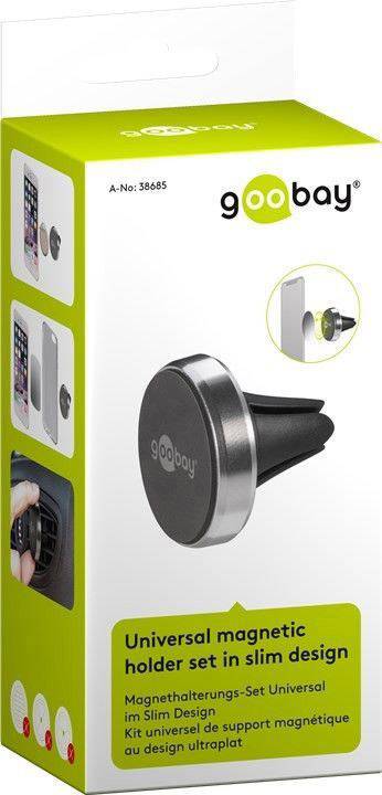 Goobay Set di supporti magnetici universali dal design sottile Per il fissaggio semplice e sicuro di piccoli dispositiv-1