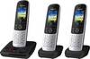 Panasonic KX-TGH723GS DECT Telefono cordless analogico Telefono per bambini (babyphone), Segreteria telefonica, Vivavoce Nero, Argento