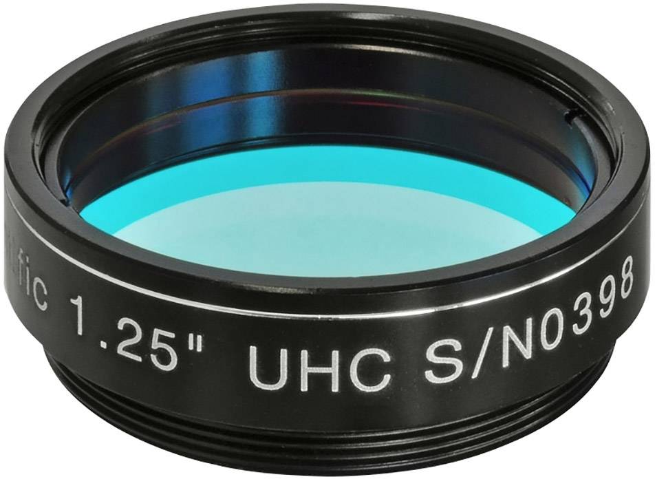 Filtro UHC, 1,25 pollici, per migliorare l'osservazione astronomica riducendo l'inquinamento luminoso, con involucro nero.