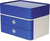 HAN Schubladenbox 1100-14 Cassettiera Bianco, Blu Reale Numero cassetti: 2