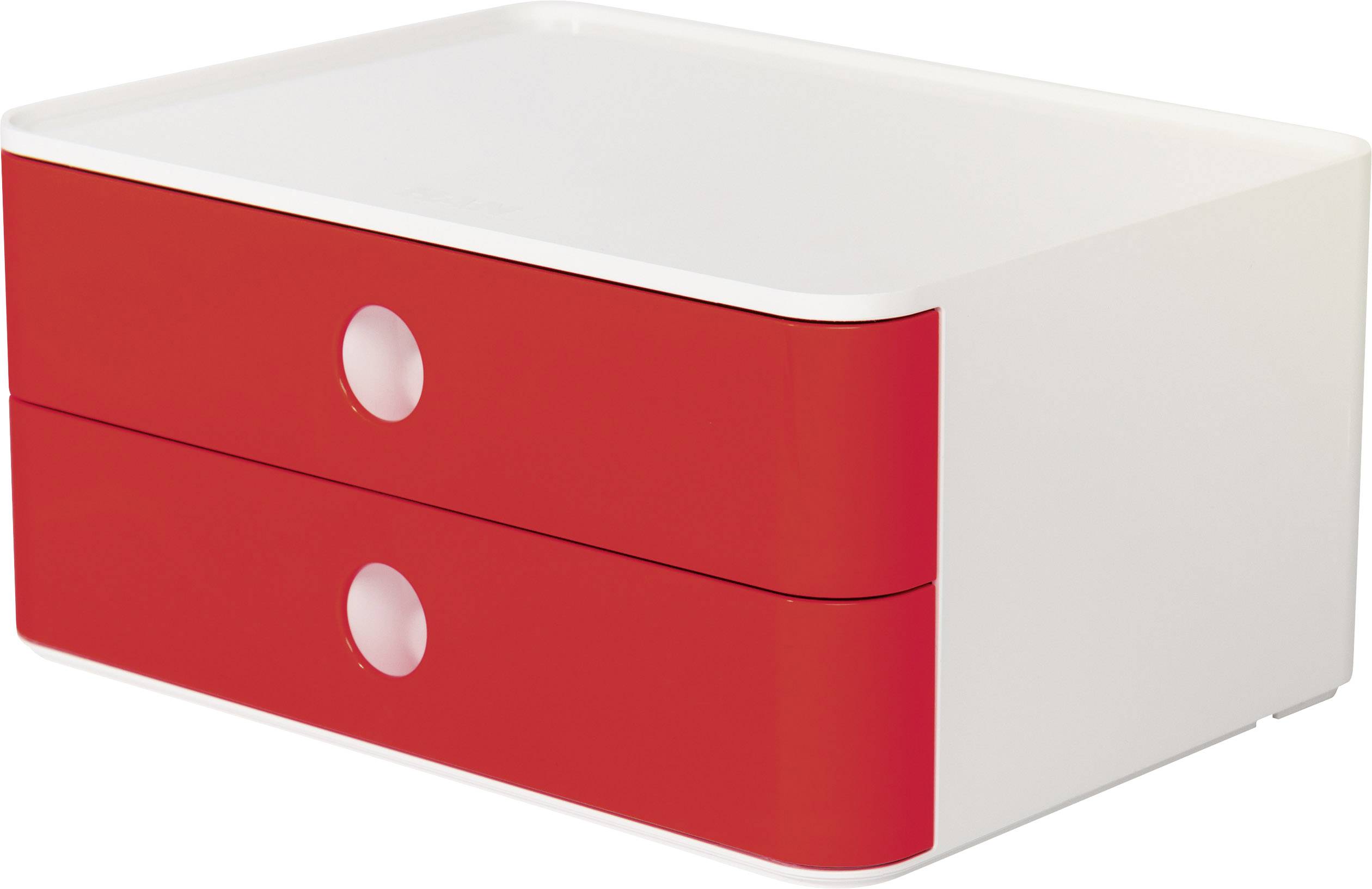 HAN ALLISON 2 Schubfächer DIN A5 ABS 1120-17 Cassettiera Rosso, Bianco Numero cassetti: 2