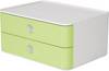 HAN Cassettiera ALLISON 2 Schubfächer DIN A5 ABS 1120-80 Verde, Bianco Numero cassetti: 2