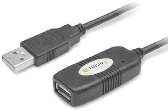 TECHly USB 2.0 Prolunga [1x Spina A USB 2.0 - 1x Presa A USB 2.0] IUSB-REP10TY 10.00 m-0