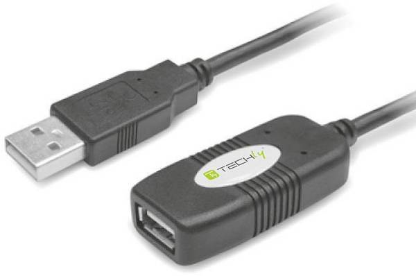 TECHly USB 2.0 Prolunga [1x Spina A USB 2.0 - 1x Presa A USB 2.0] IUSB-REP10TY 10.00 m