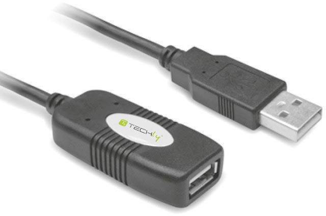 TECHly USB 2.0 Prolunga [1x Spina A USB 2.0 - 1x Presa A USB 2.0] IUSB-REP10TY 10.00 m-2