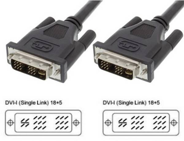 TECHLY Cavo DVI analogico/digitale M/M Single Link 1,8 m (DVI-I) Nero 1,8 m