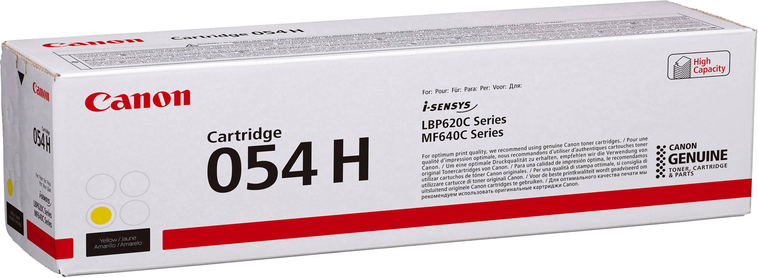 Cartuccia Canon 054 H per stampanti i-SENSYS. Alta capacità, compatibile con le serie LBP620C e MF640C.