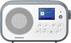 Sangean DPR-42BT White-Stone Blue Radio portatile DAB+, FM Bluetooth ricaricabile, Funzione allarme Bianco, Whitestone