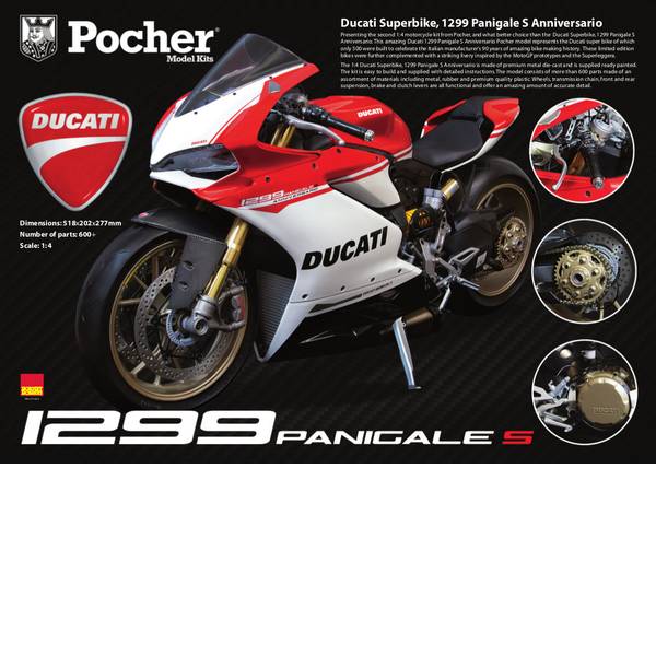 Modellini statici di auto e moto - Pocher Ducati Superbike 1299 Panigale S Anniversario 1:4 Motomodello - Modellini statici di auto e moto - Pocher Ducati Superbike 1299 Panigale S Anniversario 1:4 Motomodello -