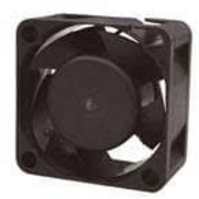 Un ventilatore nero quadrato utilizzato per il raffreddamento di dispositivi elettronici.