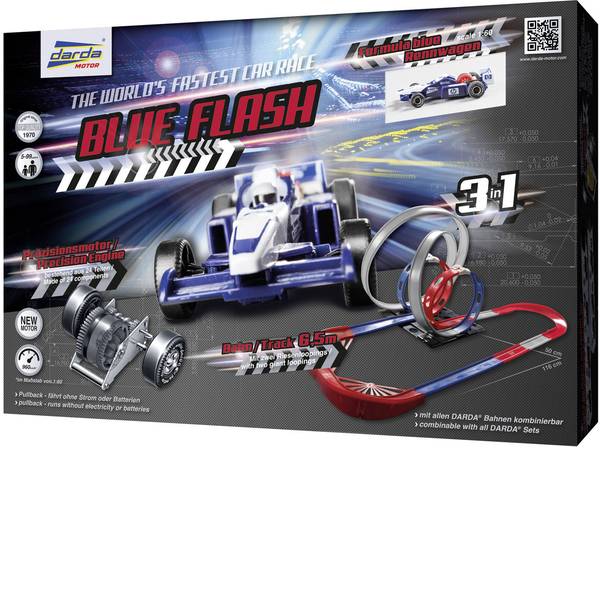 Auto a molla - Darda Rennbahn Blue Flash 50246 - Auto a molla - Darda Rennbahn Blue Flash 50246 -