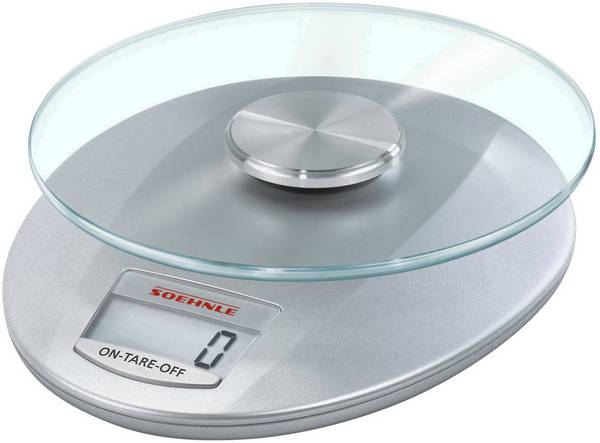 Soehnle KWD Roma silver Bilancia da cucina digitale  Portata max.=5 kg Argento
