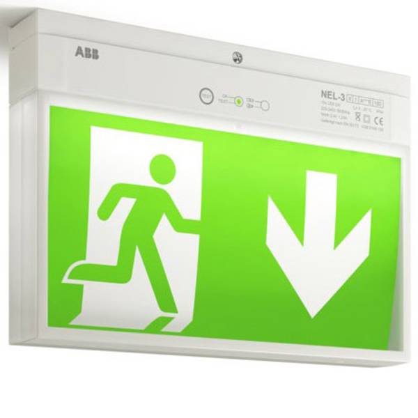 Segnaletica per uscite d`emergenza - ABB 7TCA091160R0265 Indicazione via di fuga illuminata a LED Montaggio a soffitto, Montaggio a parete - Segnaletica per uscite d`emergenza - ABB 7TCA091160R0265 Indicazione via di fuga illuminata a LED Montaggio a soffitto, Montaggio a parete -