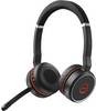 Jabra Evolve 75 Stereo MS Telefono Cuffie On Ear Bluetooth Stereo Nero Riduzione del rumore del microfono, Eliminazione del rumore regolazione del volume, incl. docking station di ricarica, Indicatore di carica della batteria, Muto