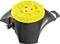 Spruzzatore rotondo per irrigazione di Kärcher, di colore giallo e nero, con più ugelli. Facile collegamento per tubi da giardino, design robusto.