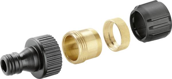 Kärcher Home & Garden 2.645-010.0 Kärcher - Hahnverbinder - 54 mm Ottone Presa per rubinetti filettati Raccordo a innesto, 24,2 mm (3/4") FI  Kit