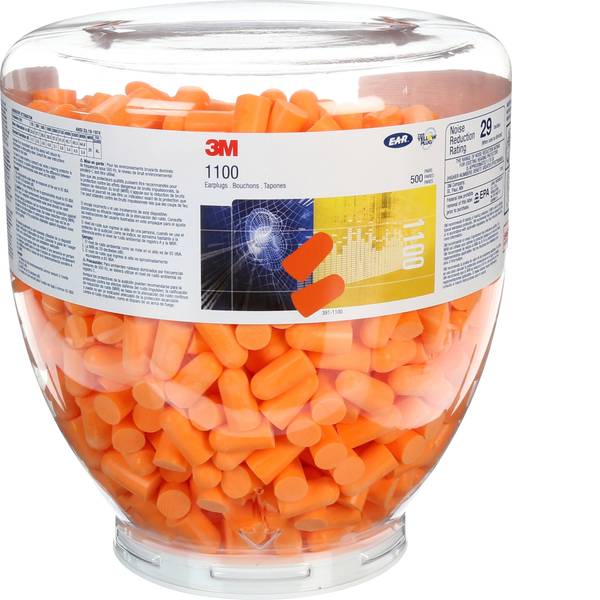 Tappi per la protezione dell`udito - 3M 1100B Confezione ricarica di tappi per le orecchie 37 dB usa e getta 500 Paia - Tappi per la protezione dell`udito - 3M 1100B Confezione ricarica di tappi per le orecchie 37 dB usa e getta 500 Paia -