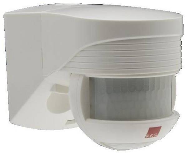 B.E.G. Brück 91002 Montaggio esterno, Da parete Rilevatore di movimento 200 ° Relè Bianco IP54