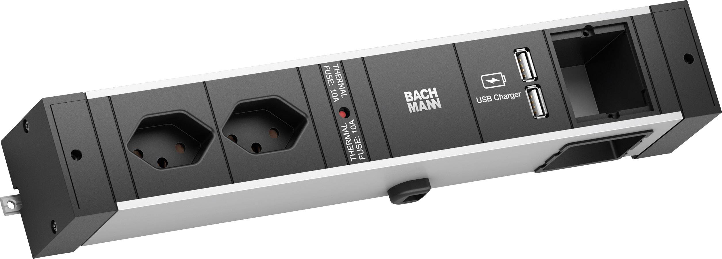 BACHMANN Binario da tavolo 2xCH T13 Caricatore USB, 1xCM 2,0m GST18 Svizzera