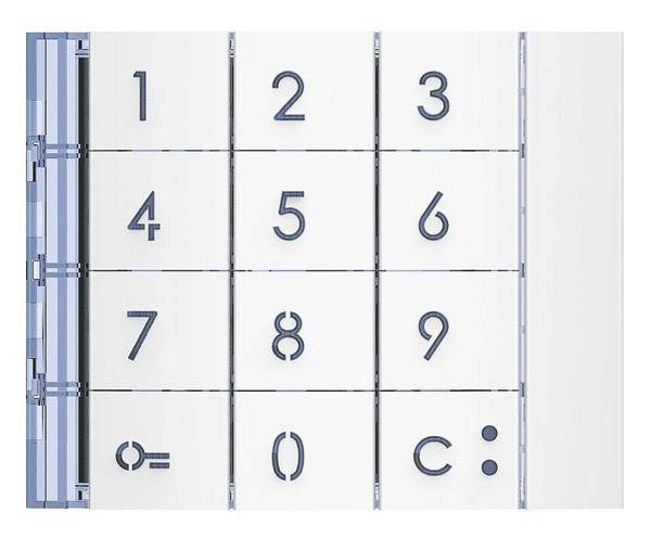 Campo numerico con cifre da 1 a 9 e simboli 0, C e una freccia di ritorno.