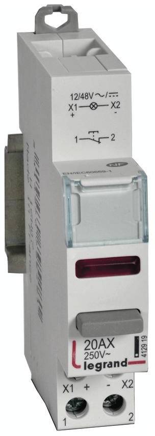 Legrand 412919 Legrand 412919 pulsante Cx3 20A LED 1V rt1 Pulsante 20 A 230 V 1 pz.