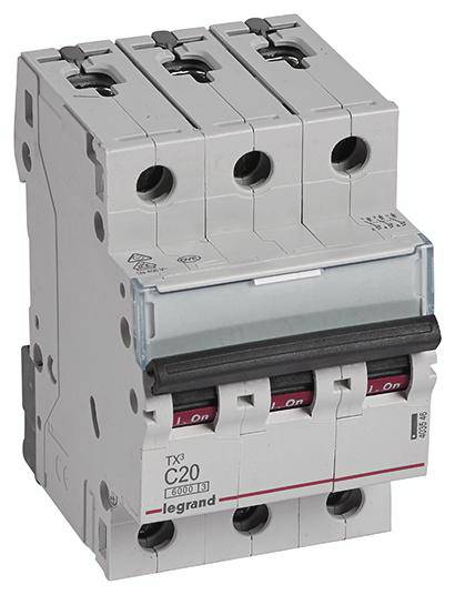 LEGRAND 403546 TX3 LS C20A 3p 6kA 3M