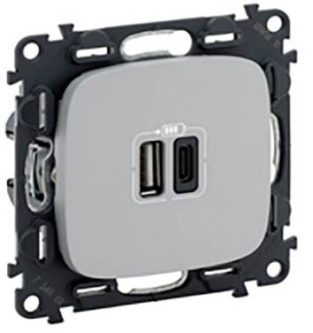 Legrand Presa USB Valena Life Allure Alluminio 754967 1 pz.