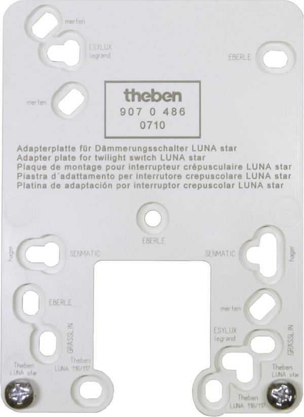 Theben 9070486 Piastra adattatore Bianco