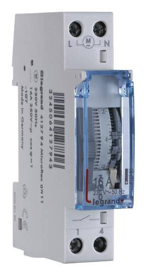 Modulo timer con quadrante rotativo, marchio 'Legrand', idoneo per 230V, 16A, per il comando automatico di dispositivi elettrici.