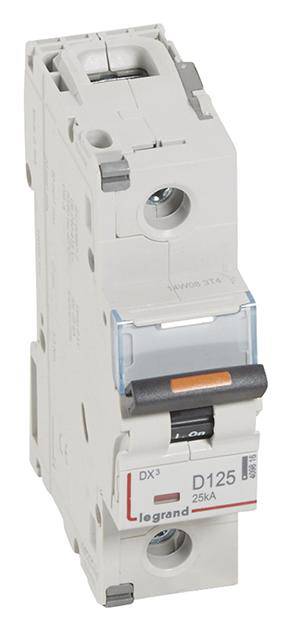 Interruttore magnetotermico Legrand, modello D125, 25 kA, per la protezione di circuiti elettrici.