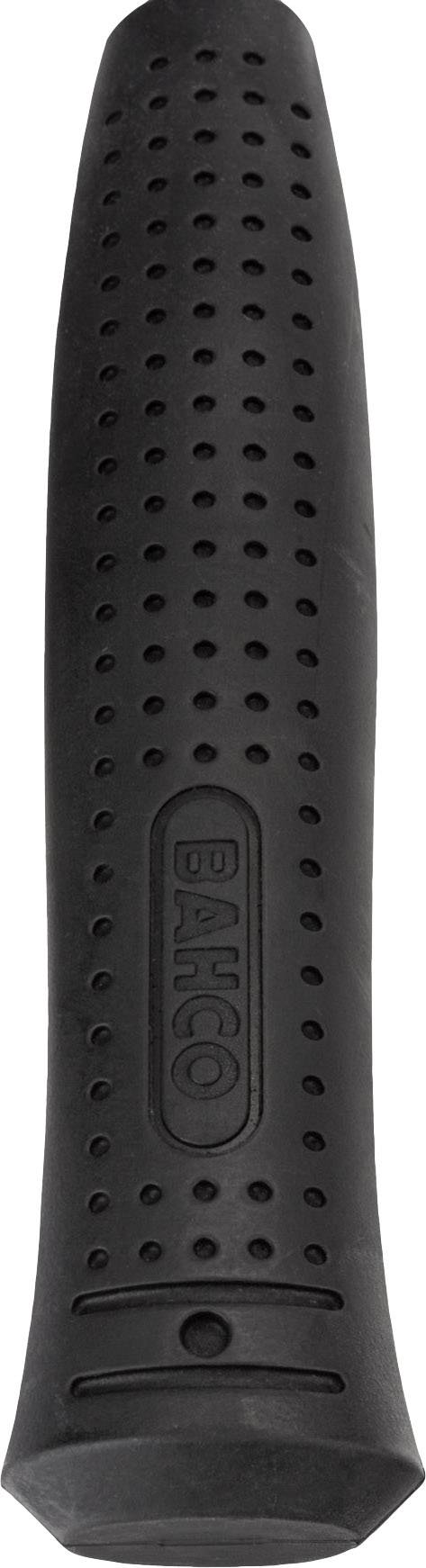Impugnatura nera e strutturata di un utensile con la scritta 'BAHCO'.