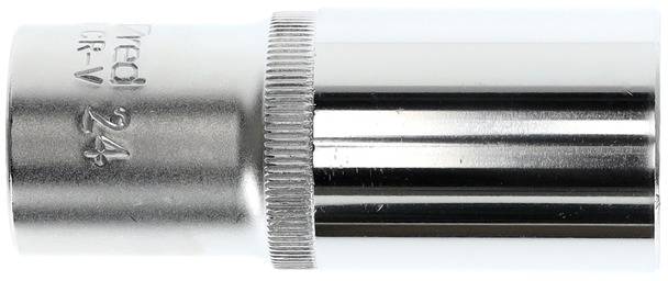 Attacco per chiave inglese in metallo di colore argento, adatto per viti esagonali.