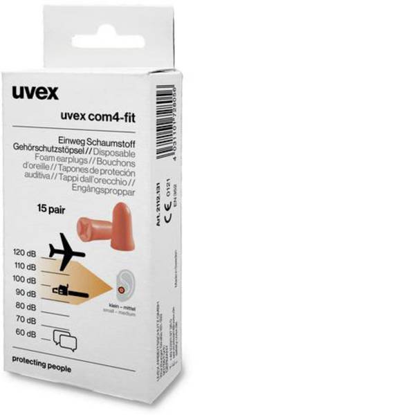 Tappi per la protezione dell`udito - Uvex 2112131 com4-fit Tappi per le orecchie 33 dB usa e getta 15 Paia - Tappi per la protezione dell`udito - Uvex 2112131 com4-fit Tappi per le orecchie 33 dB usa e getta 15 Paia -