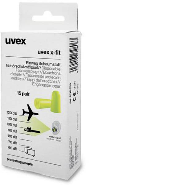 Tappi per la protezione dell`udito - Uvex 2112133 x-fit Tappi per le orecchie 37 dB usa e getta 15 Paia - Tappi per la protezione dell`udito - Uvex 2112133 x-fit Tappi per le orecchie 37 dB usa e getta 15 Paia -