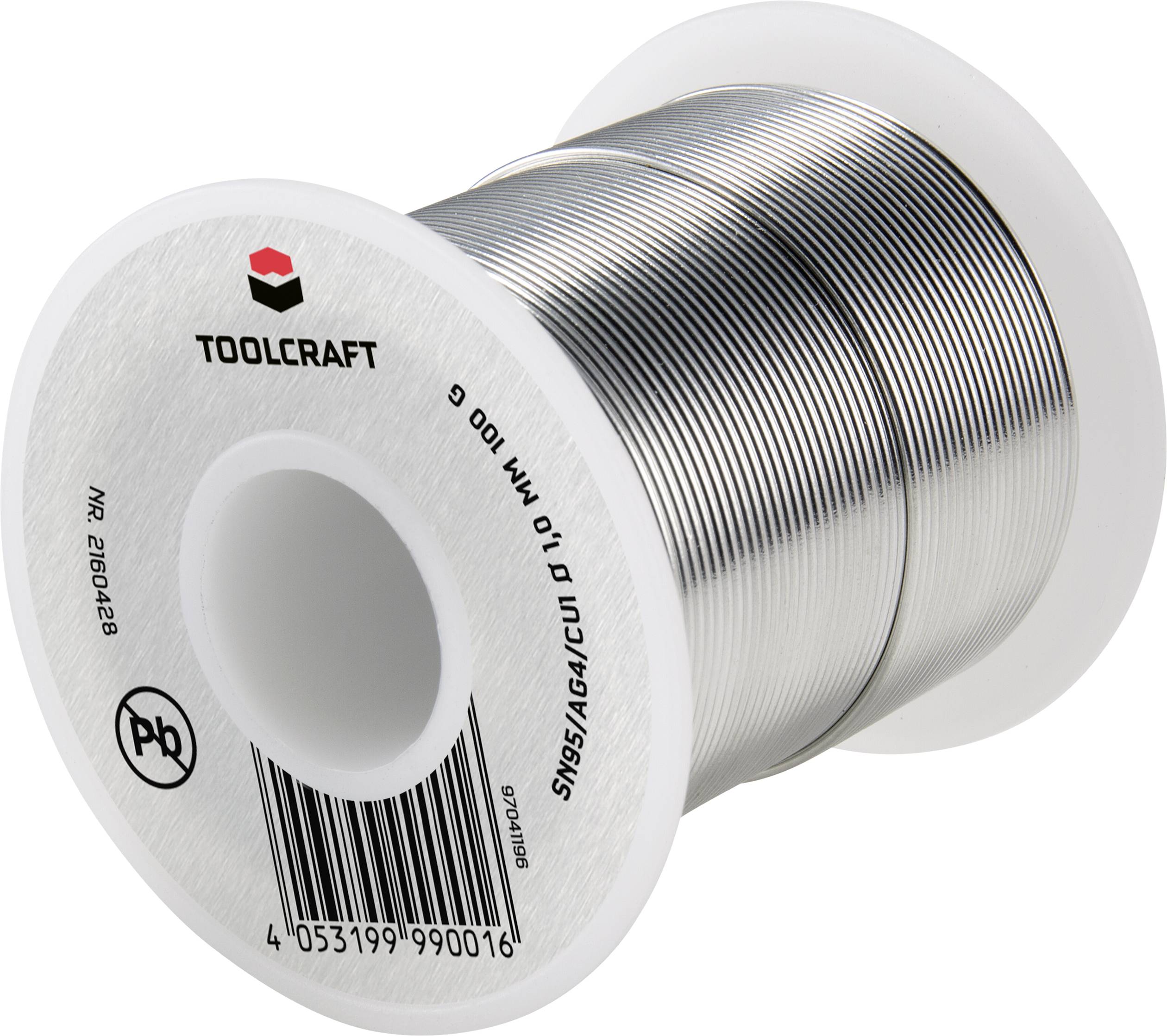 TOOLCRAFT Stagno senza piombo Bobina Sn95Ag4Cu1 ROM1 100 g 1 mm