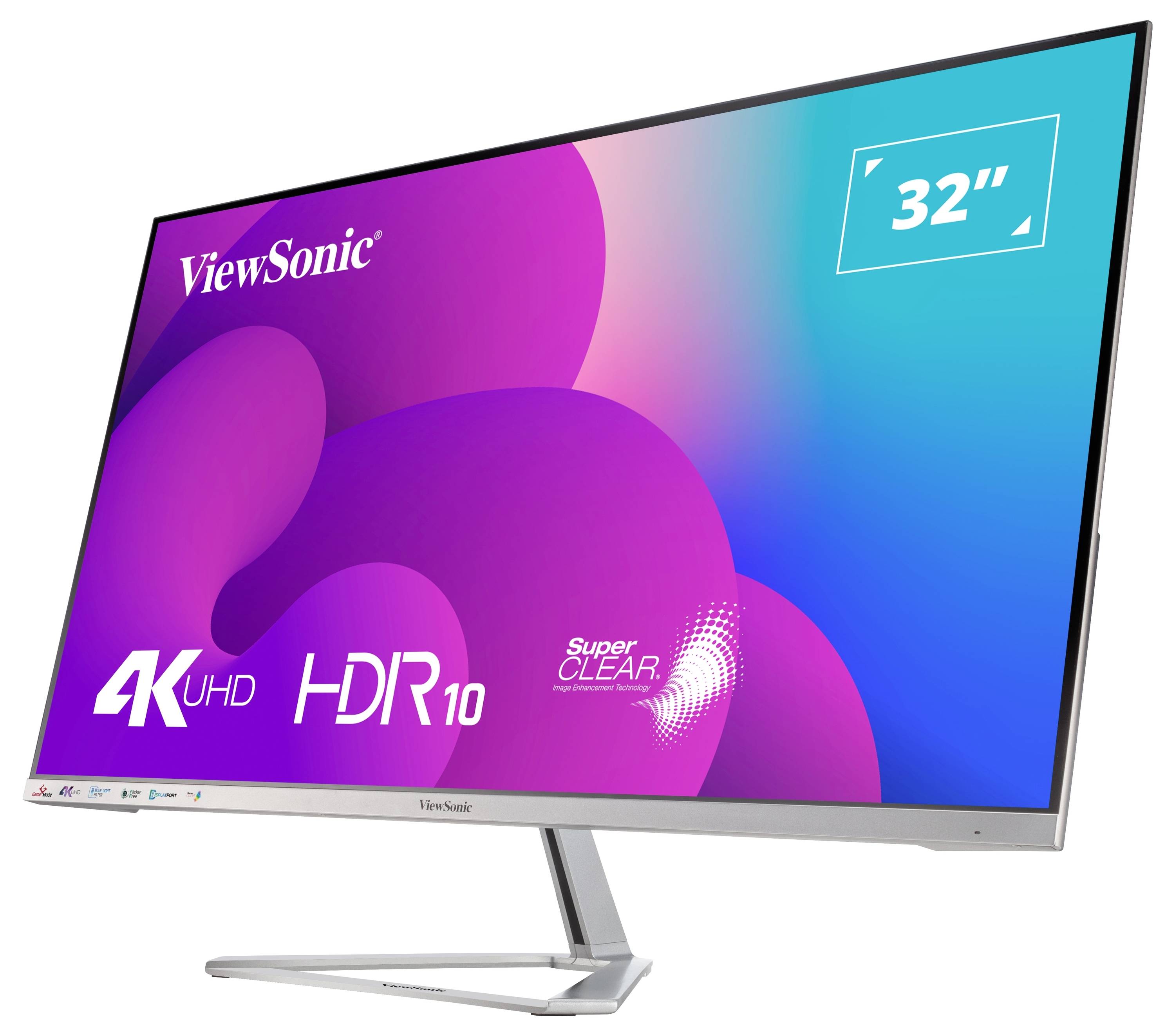 Monitor da 32 pollici con risoluzione 4K UHD, HDR10 e tecnologia SuperClear di ViewSonic.