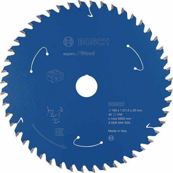 Bosch Accessories Bosch Power Tools 2608644505 Lama circolare 160 x 20 mm Numero di denti: 48 1 pz.