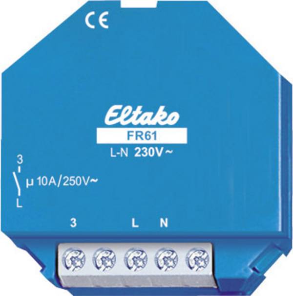 Eltako FR61-230V Interruttore di abilitazione campo Tensione nom.: 230 V Corrente di commut. max.: 10 A 1 NA 1 pz.