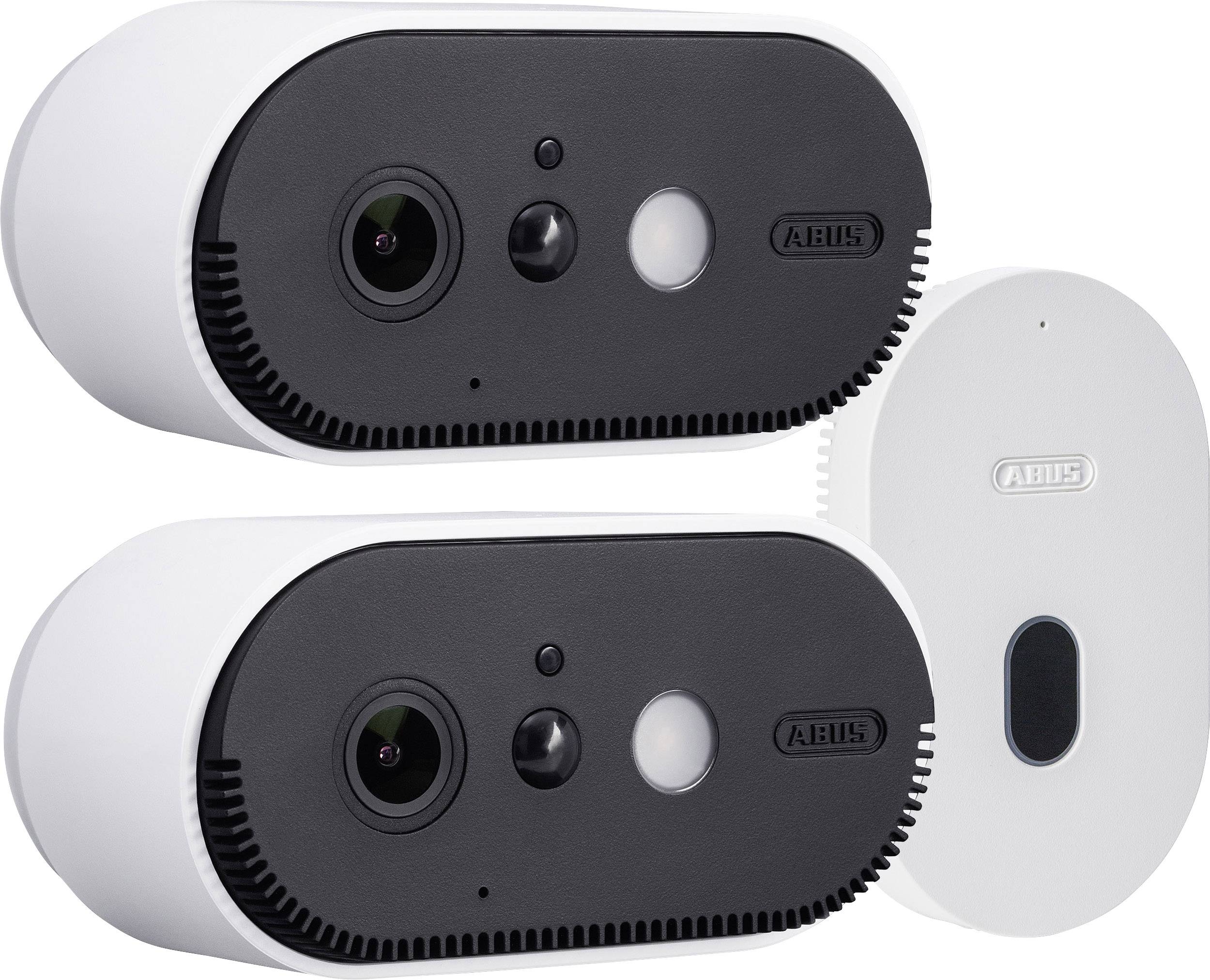 ABUS WLAN Akku Cam mit Basisstation 2er-Set PPIC90200 WLAN IP-Kit videocamere sorveglianza con 2 camere 1920 x 1080 Pixel