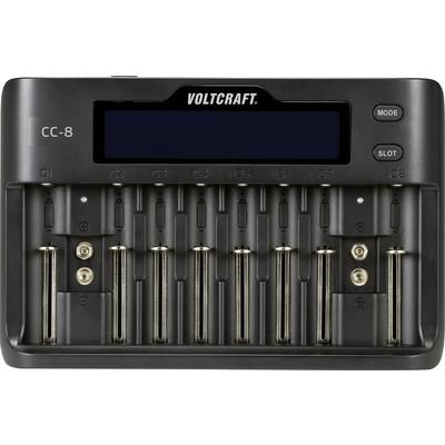 VOLTCRAFT CC-8 Caricabatterie universale LiIon, LiFePO, NiMH, NiCd A, Stilo (AA), Ministilo (AAA), Mini (AAAA), 1/2 Torc