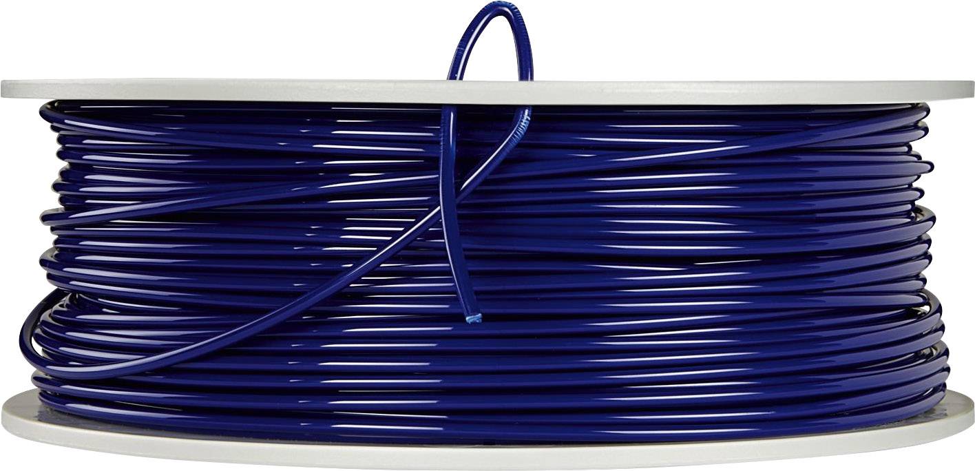 Grande rotolo con cavo blu scuro, avvolto ordinatamente. Ideale per applicazioni tecniche o artigianali.
