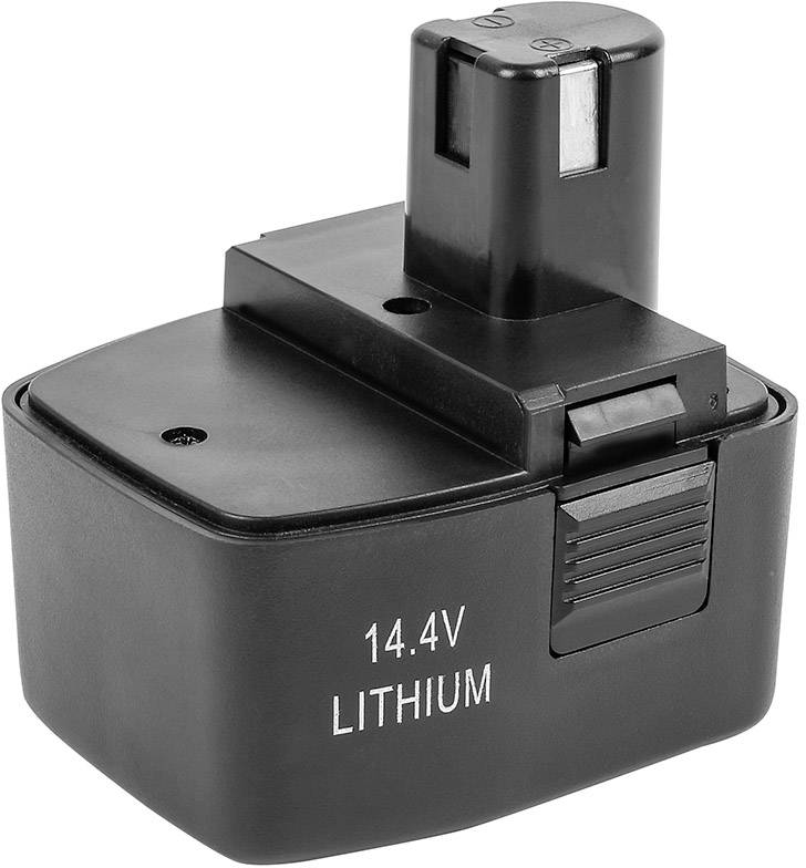 Batteria agli ioni di litio nera, 14,4V, per utensili elettrici.