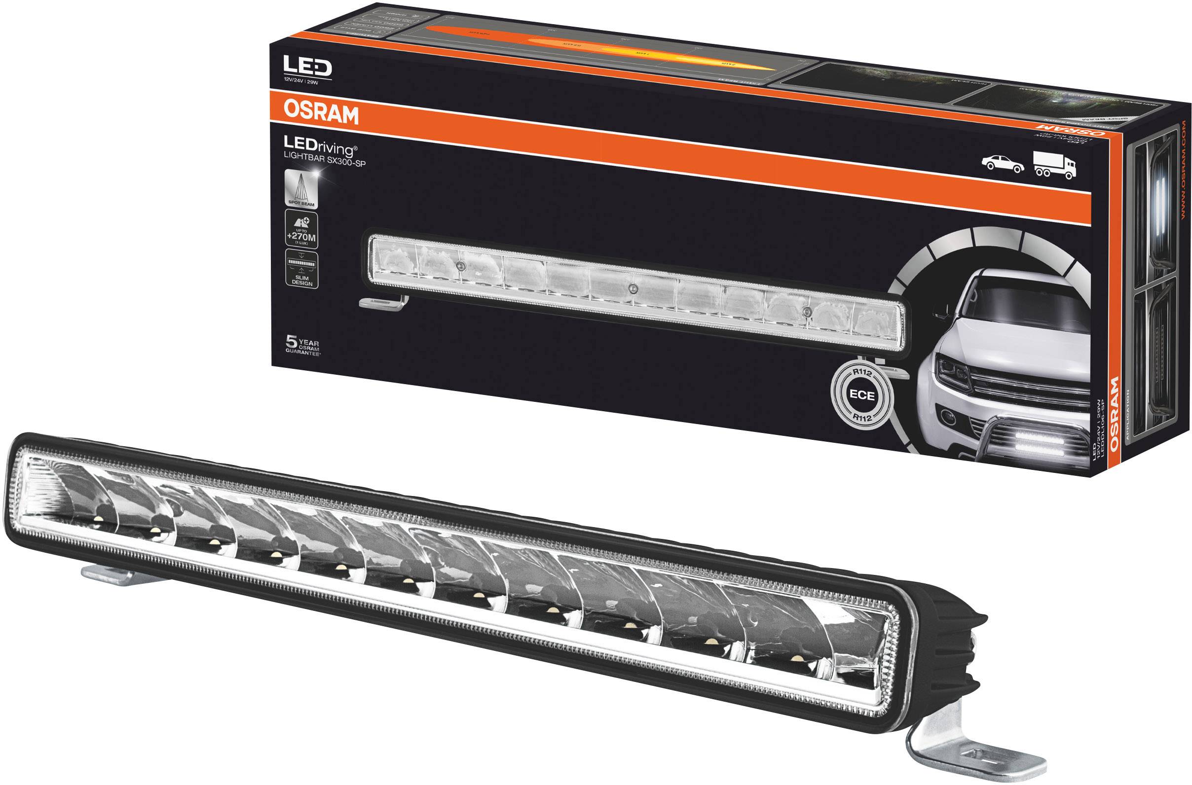LEDriving® LIGHTBAR SX300-SP 12/24V 30W 270m fascio luminoso lungo 2600lm ECE (Ref. 20)-0