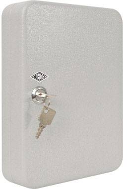 WEDO Cassetta porta chiavi x 25 x 6 cm (B x H x T) inkl. 2 10252437X Numero di ganci 24 Grigio-1