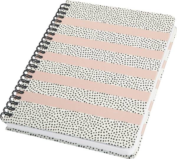 <br>  Sigel<br>  Jolie® sweet dots<br>  JN600<br>  blocco note a spirale<br>  con griglia di puntini<br>  Bianco, Nero, Rose<br>  120<br>  DIN A5<br>