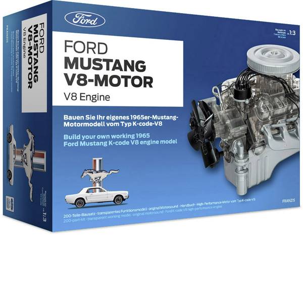 Kit retrò da costruire - Franzis Verlag Ford Mustang V8-Motor Kit da costruire da 14 anni - Kit retrò da costruire - Franzis Verlag Ford Mustang V8-Motor Kit da costruire da 14 anni -