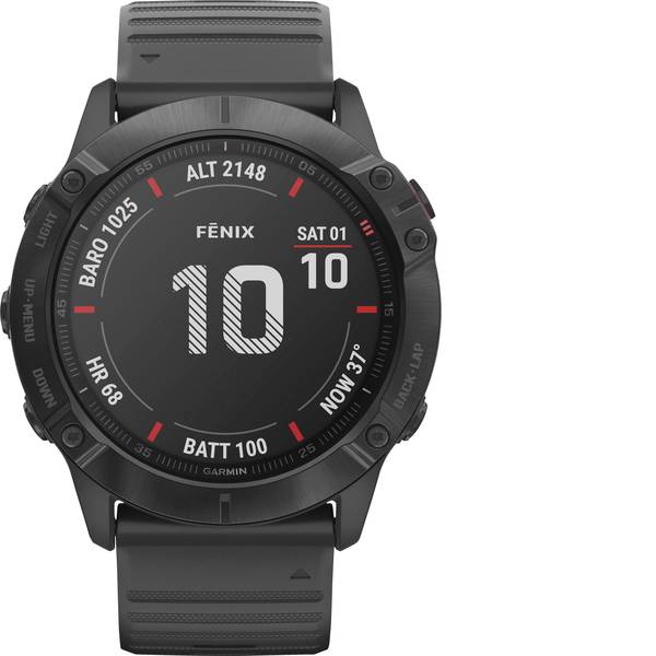 Dispositivi indossabili - Garmin fenix 6X PRO Slate Gray w/Black Band (Glass) Smartwatch Nero - Dispositivi indossabili - Garmin fenix 6X PRO Slate Gray w/Black Band (Glass) Smartwatch Nero -