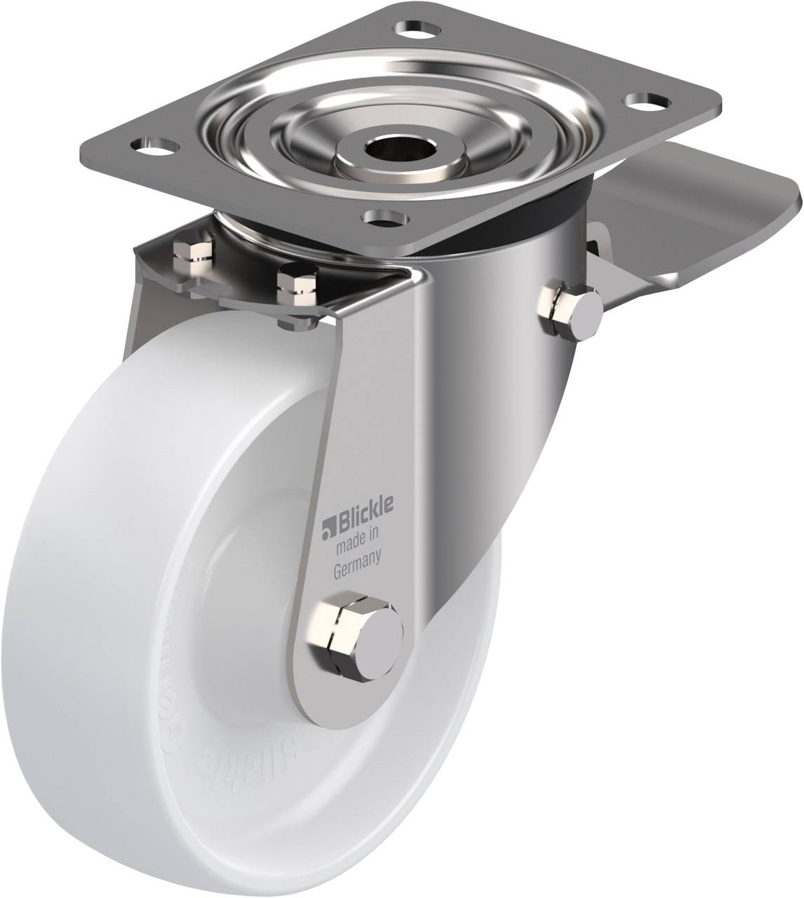 Blickle 101410 LX-PO 150XR-ST Ruota girevole con fermi Diametro ruota: 150 mm Capacità di carico (max.): 400 kg 1 pz.