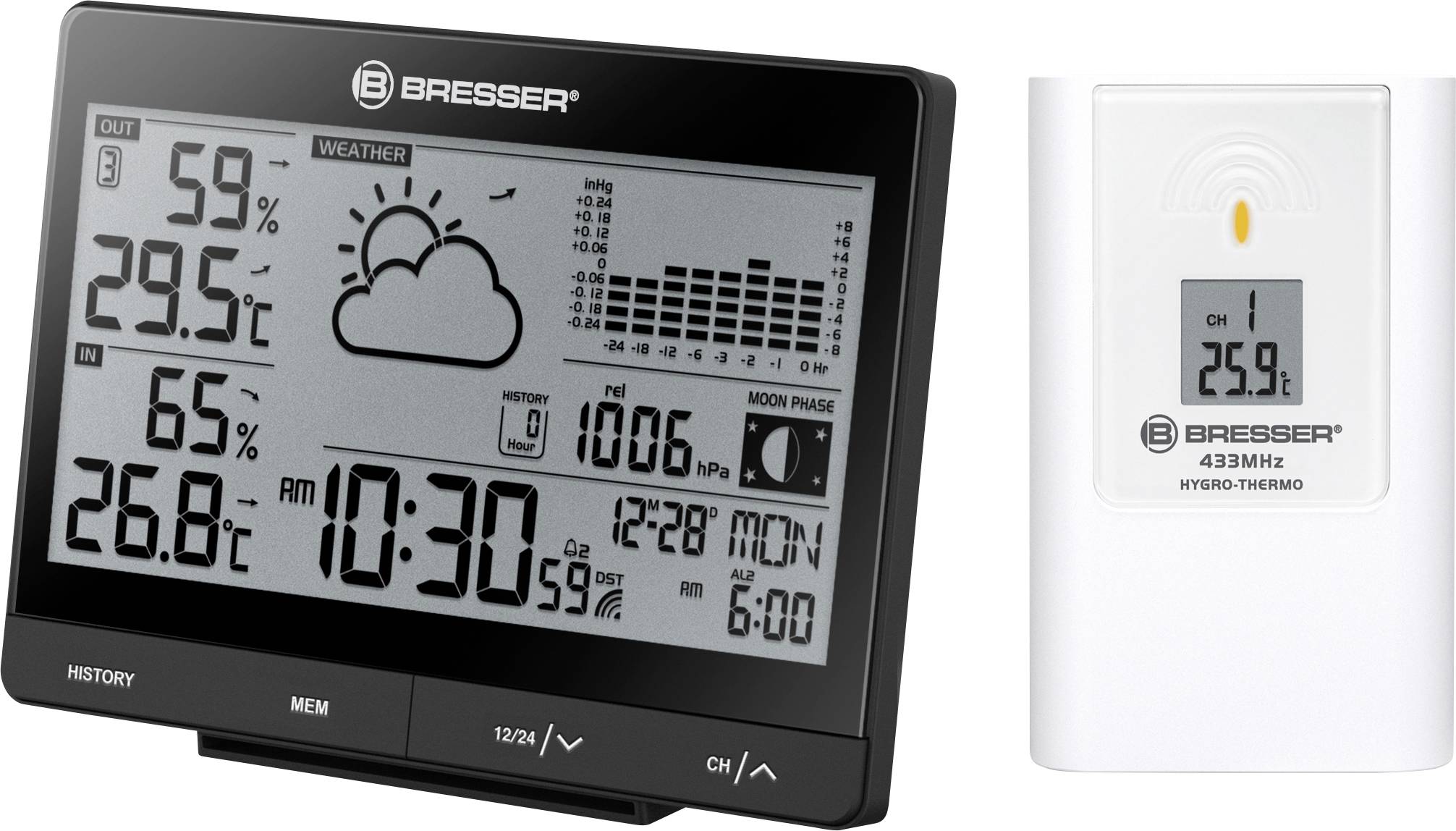 Stazione Meteo Meteo Temp W Con Segnale Orario DCF BRESSER | Leroy
