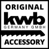 'Accessorio originale KWB Germania GmbH' in testo nero su sfondo bianco con motivo stilizzato di bordo a sega sottostante.